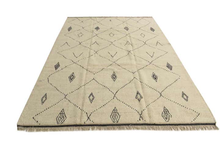 8' 1 x 11' Hand Knotted Moroccan Wool Rug