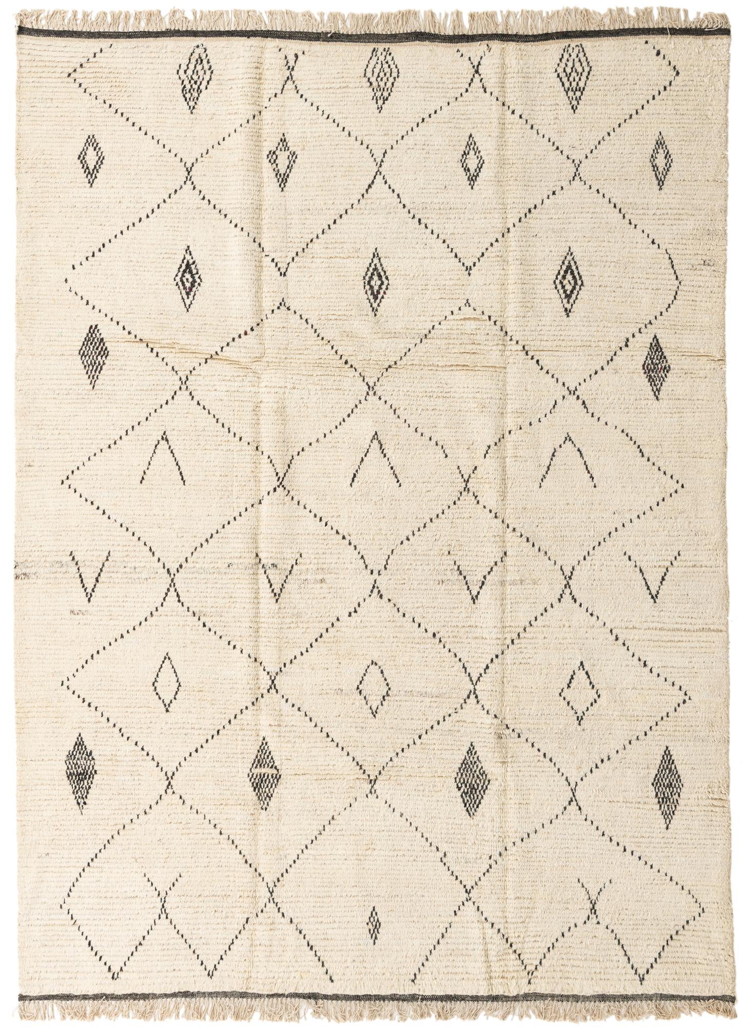 8' 1 x 11' Hand Knotted Moroccan Wool Rug