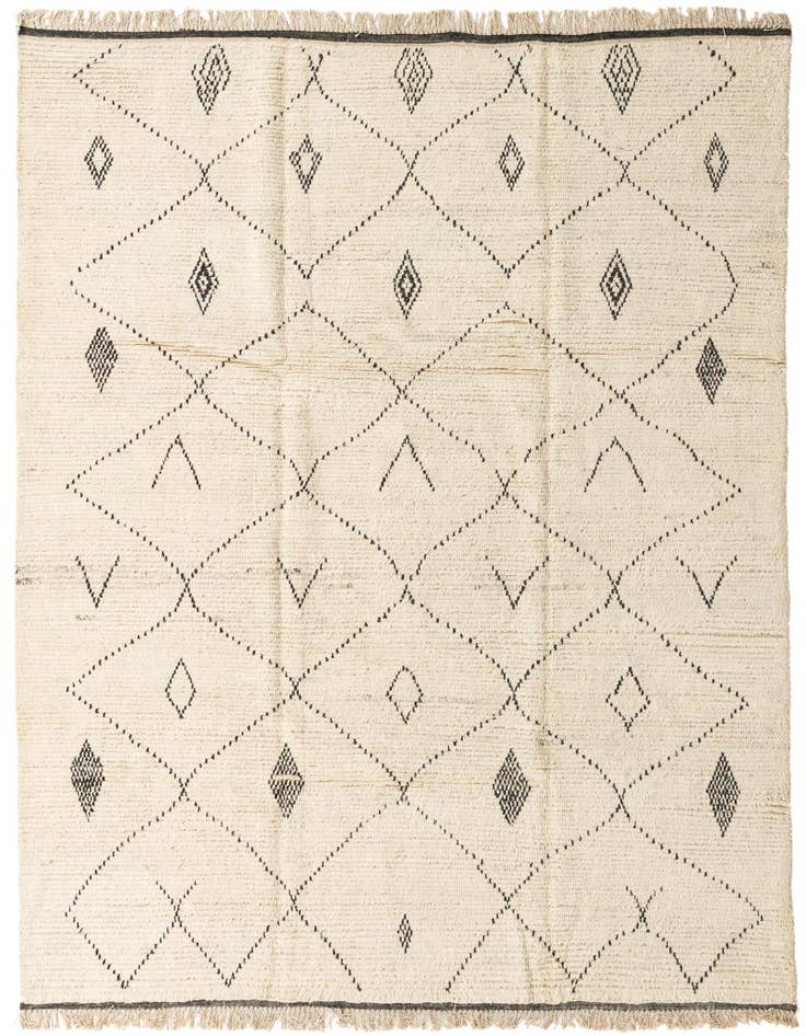 Detail image of 8' 1 x 11' Hand Knotted Moroccan Wool Rug