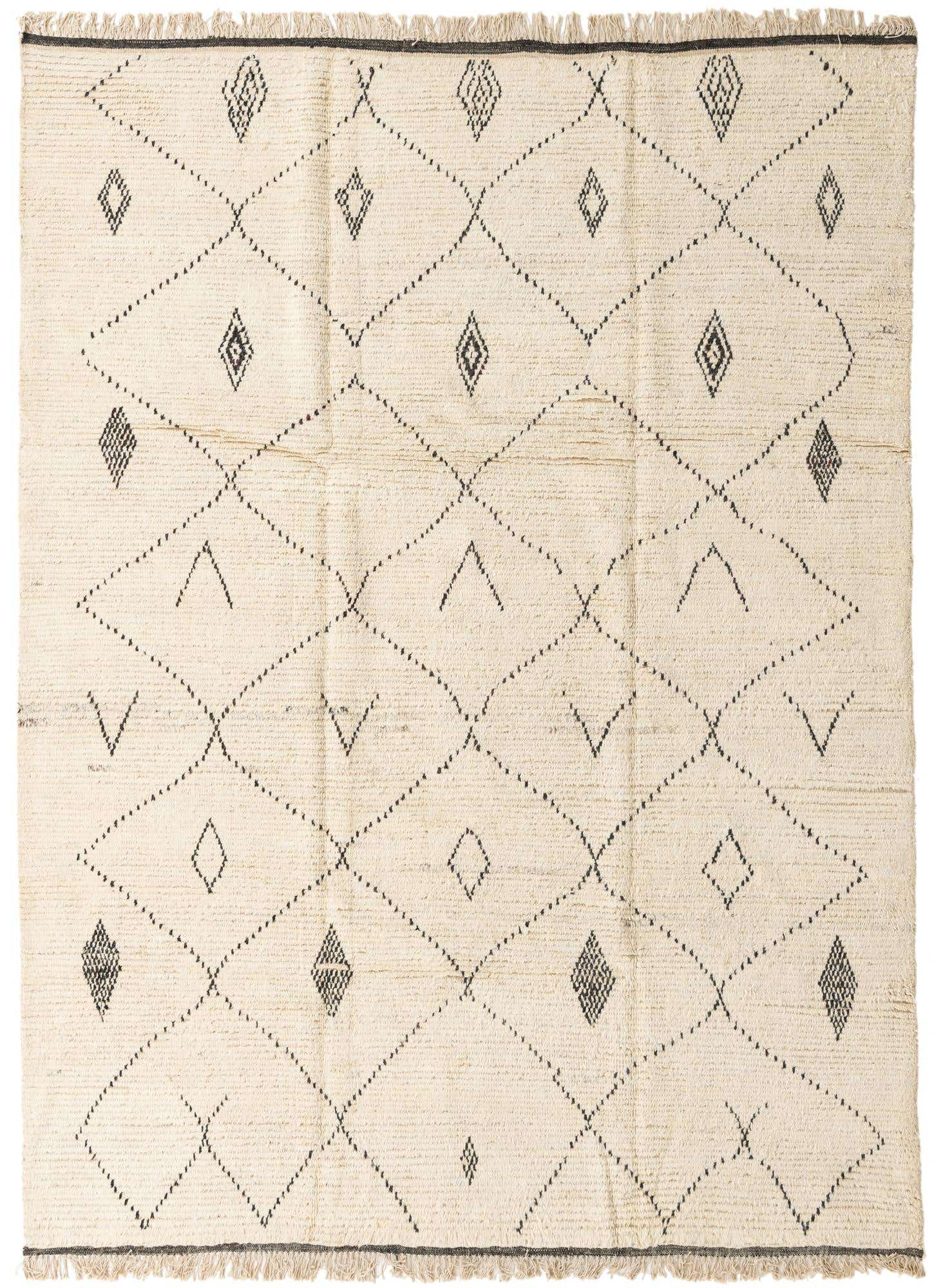 8' 1 x 11' Hand Knotted Moroccan Wool Rug