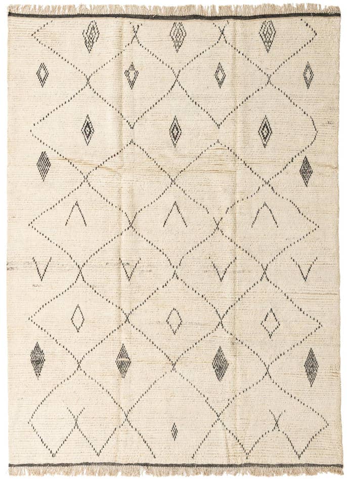 Detail image of 8' 1 x 11' Hand Knotted Moroccan Wool Rug