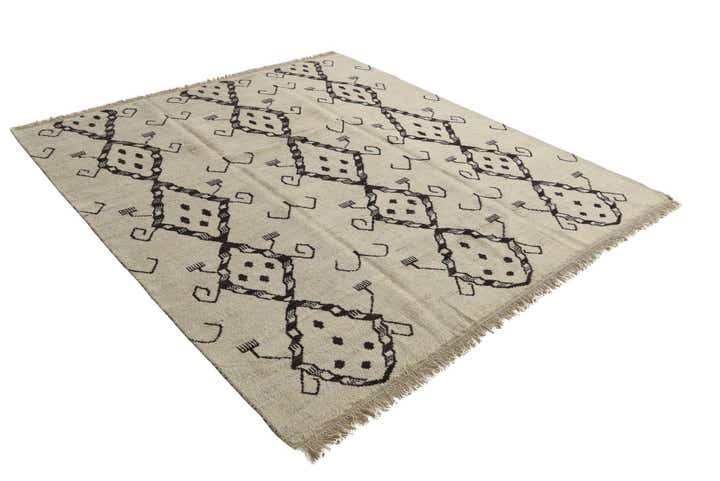 8' 3 x 9' 2 Hand Knotted Moroccan Wool Rug