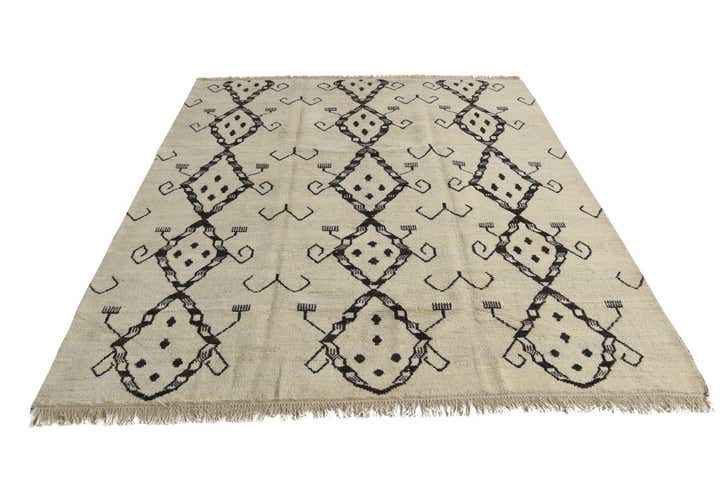 8' 3 x 9' 2 Hand Knotted Moroccan Wool Rug