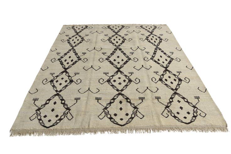 Detail image of 8' 3 x 9' 2 Hand Knotted Moroccan Wool Rug