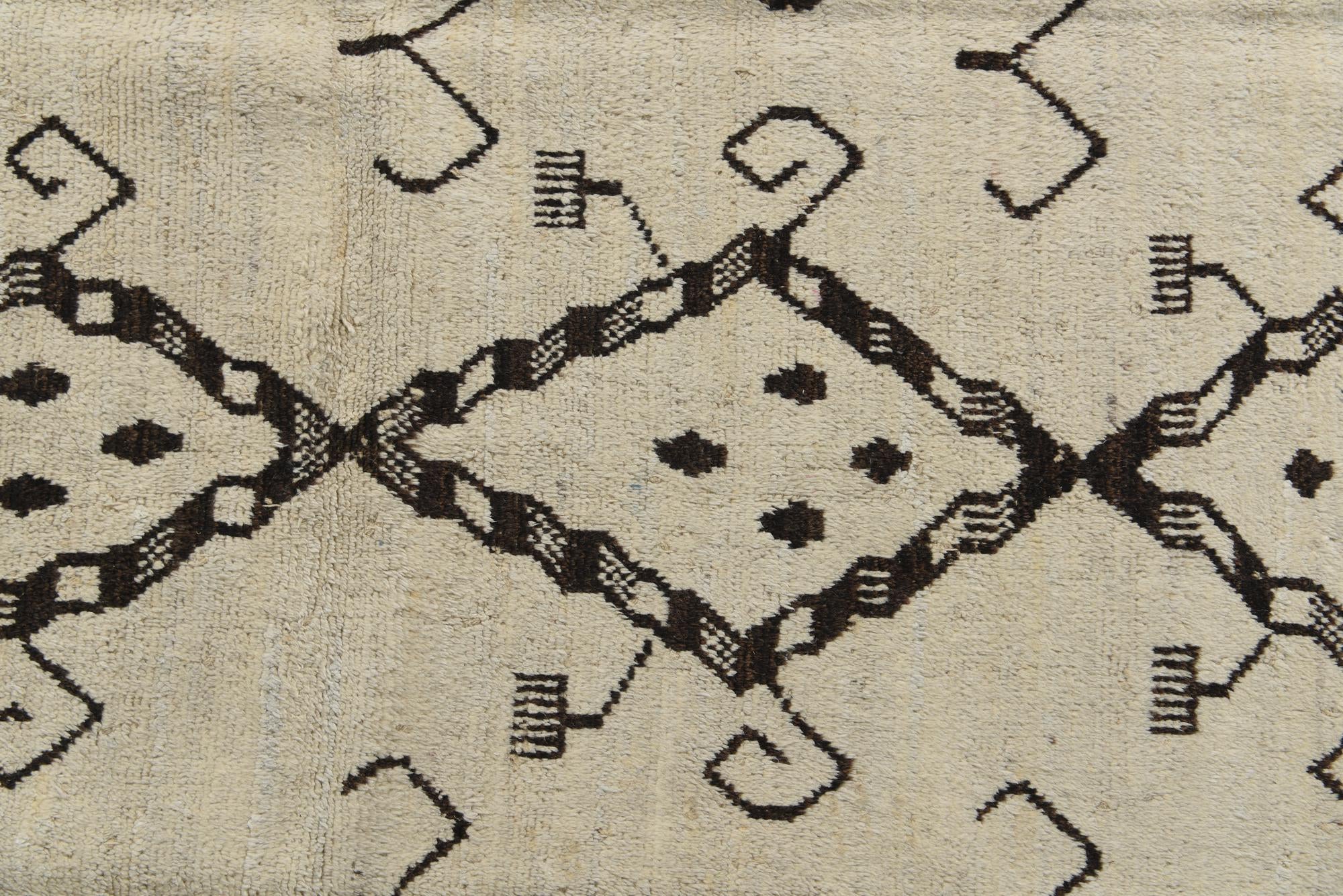 8' 3 x 9' 2 Hand Knotted Moroccan Wool Rug