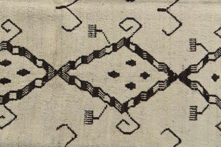 8' 3 x 9' 2 Hand Knotted Moroccan Wool Rug