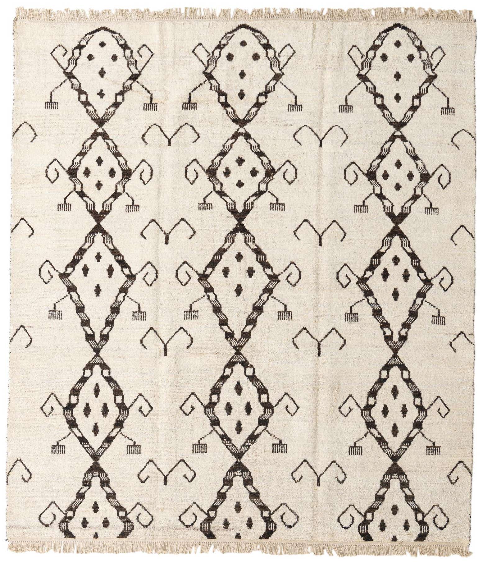 8' 3 x 9' 2 Hand Knotted Moroccan Wool Rug