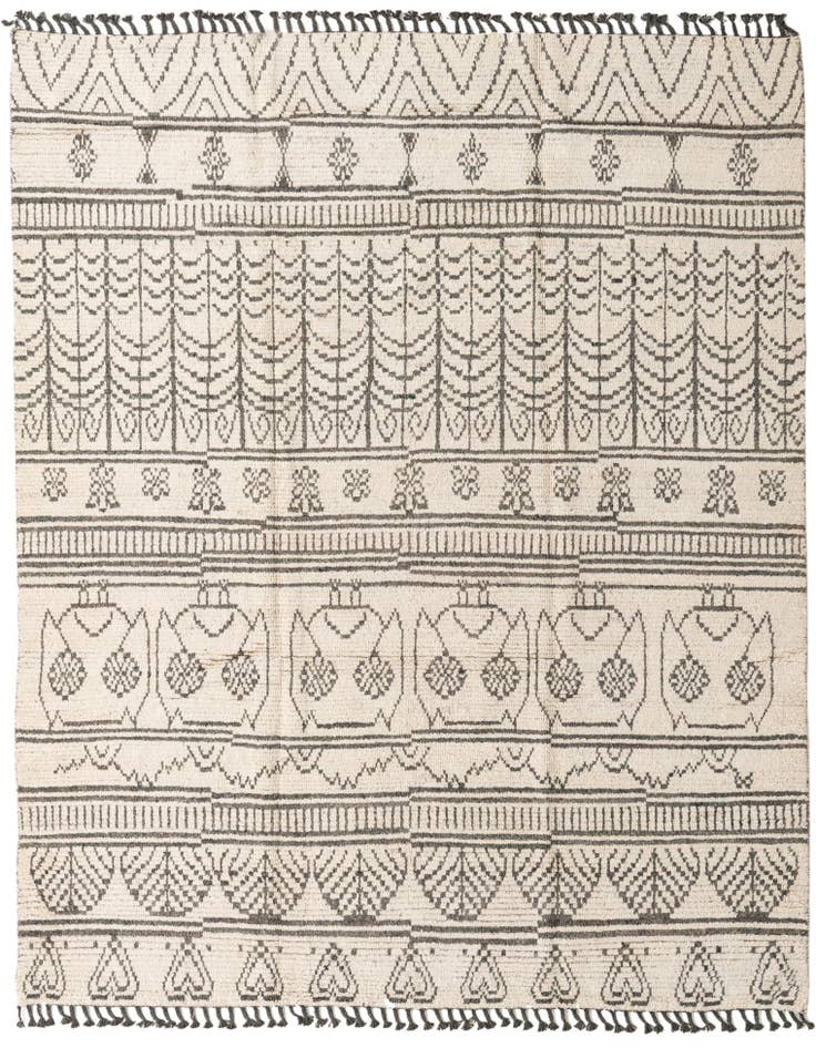 Detail image of 8' x 10' 2 Hand Knotted Moroccan Wool Rug