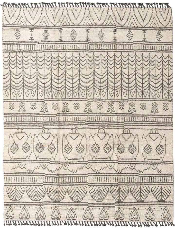 Detail image of 8' x 10' 2 Hand Knotted Moroccan Wool Rug