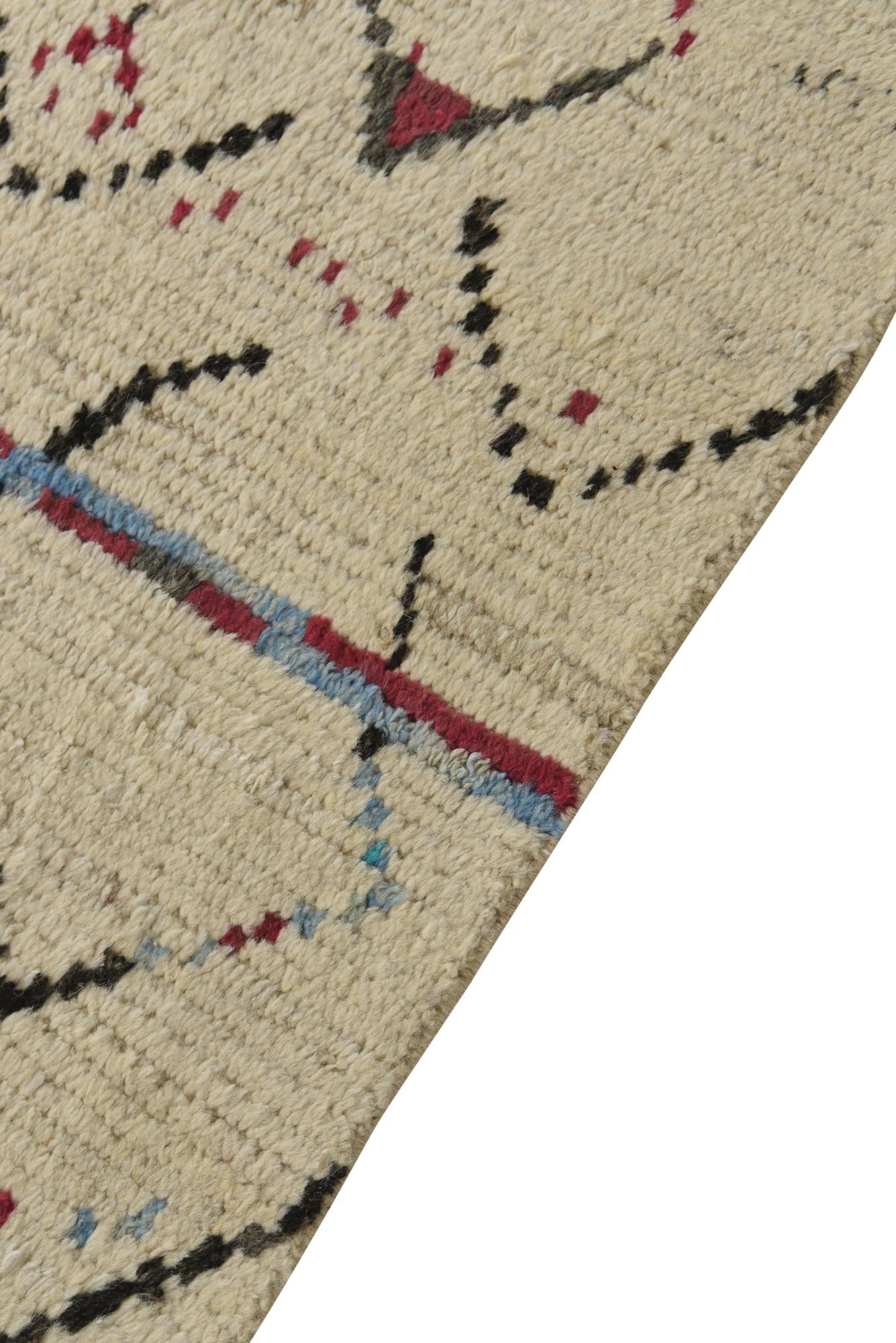 8' x 11' 3 Hand Knotted Moroccan Wool Rug