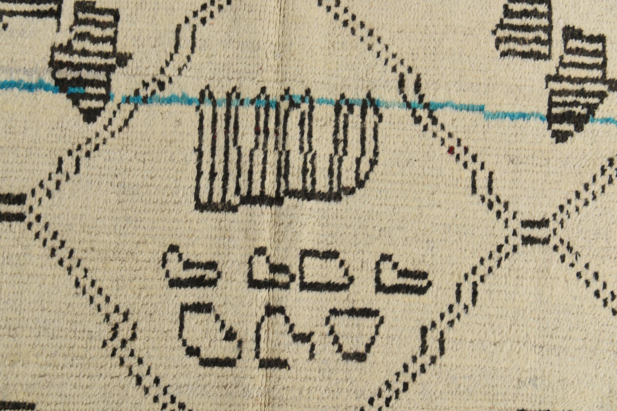 8' 2 x 11' 5 Hand Knotted Moroccan Wool Rug