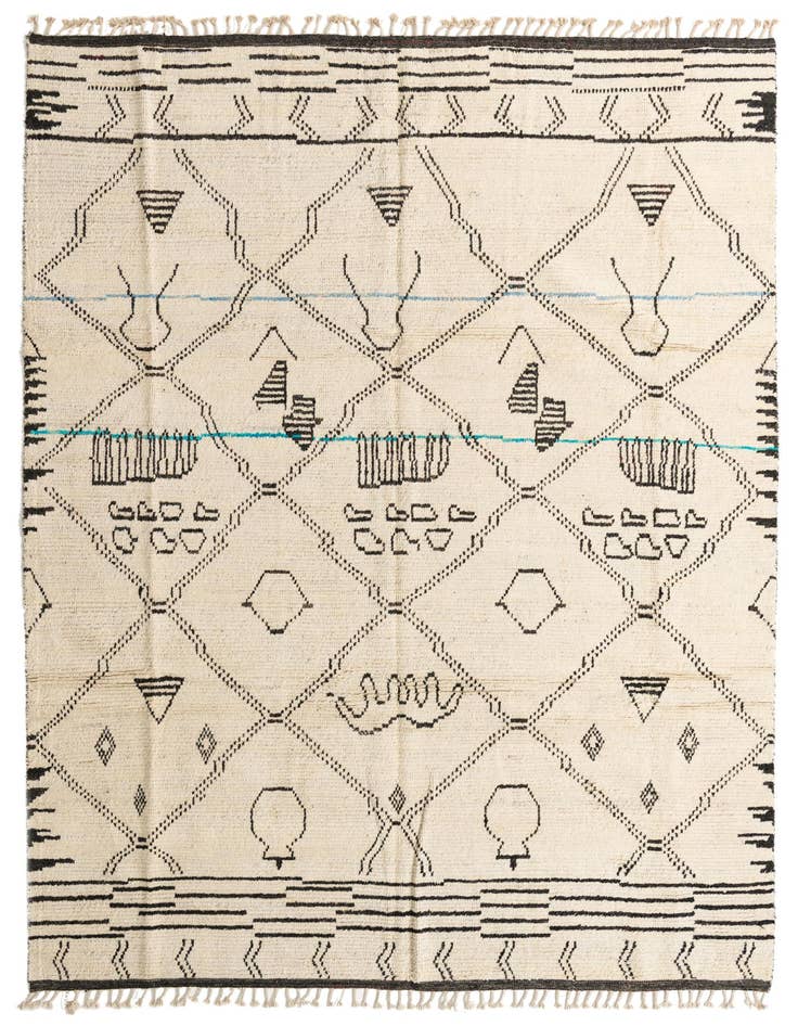 Detail image of 8' 2 x 11' 5 Hand Knotted Moroccan Wool Rug