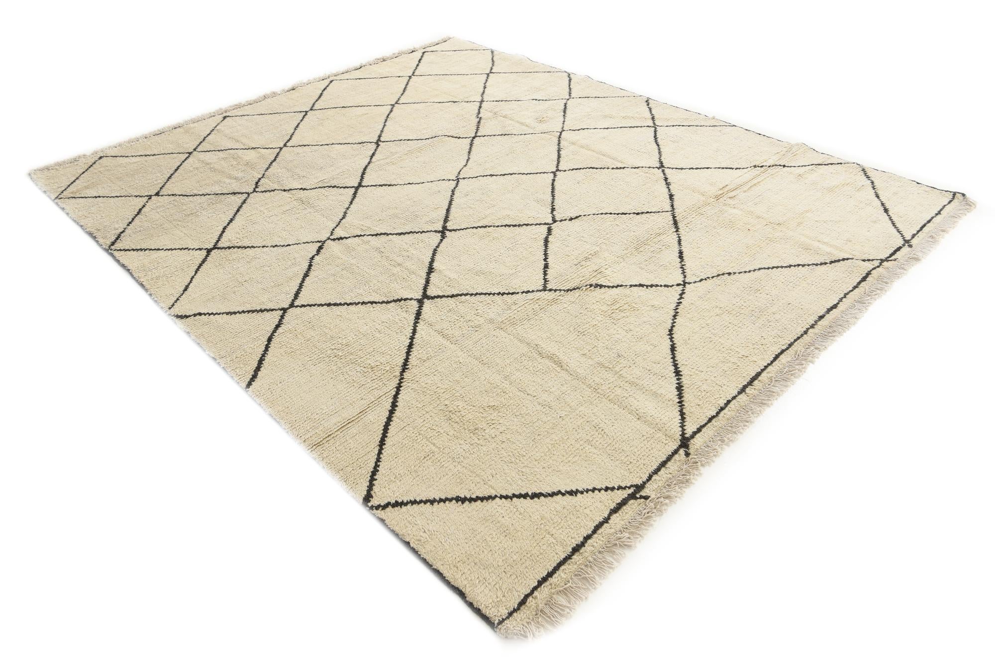 8' 3 x 9' 10 Hand Knotted Moroccan Wool Rug
