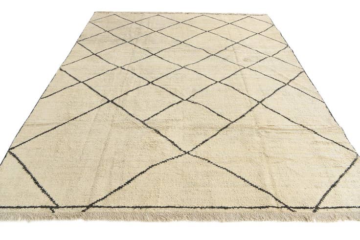 Detail image of 8' 3 x 9' 10 Hand Knotted Moroccan Wool Rug