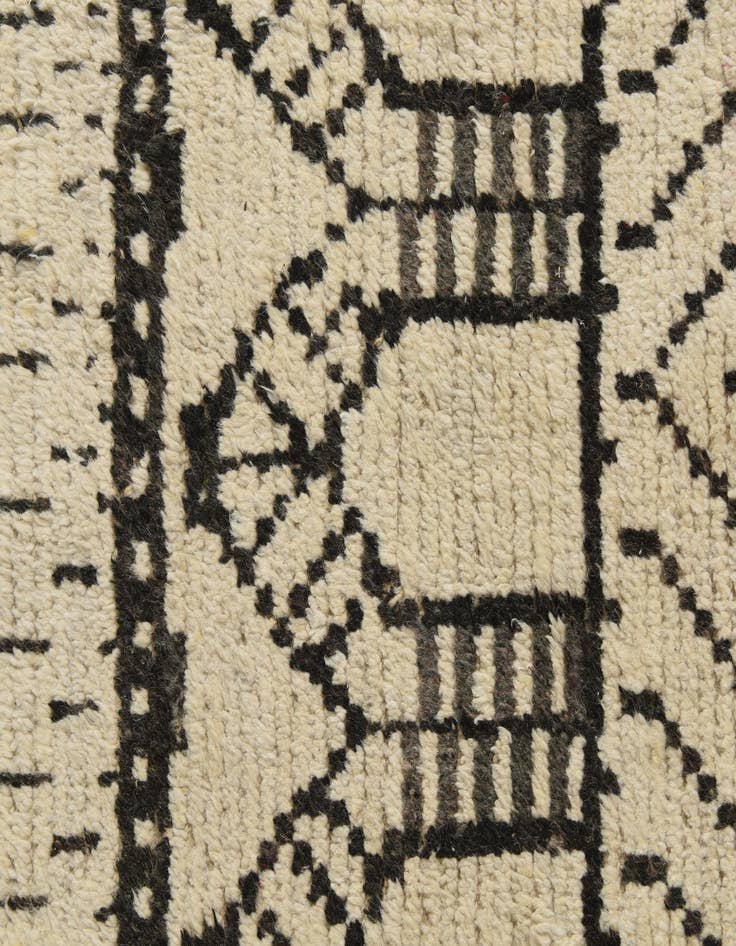 Detail image of 9' 10 x 14'  Hand Knotted Moroccan Wool Rug