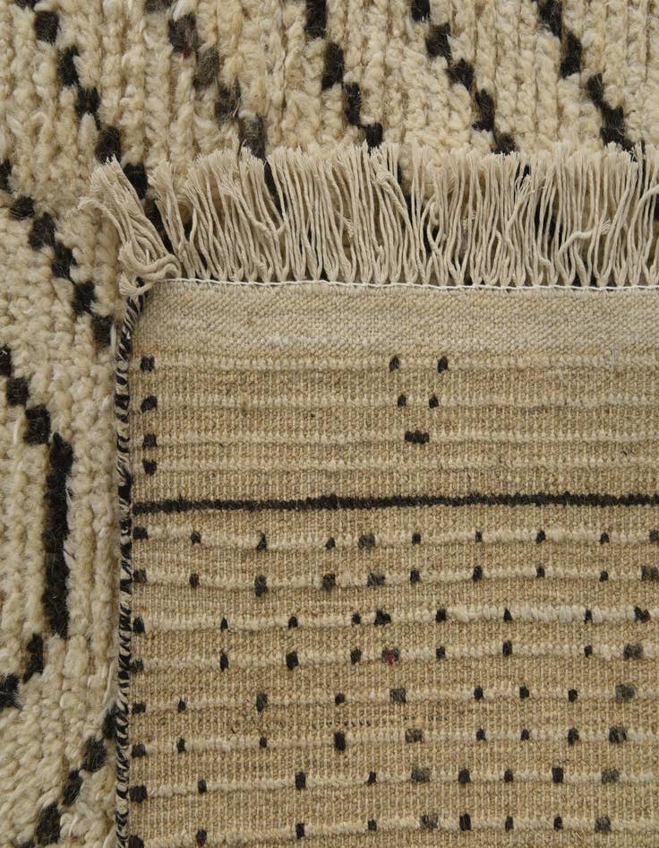 Detail image of 9' 10 x 14'  Hand Knotted Moroccan Wool Rug