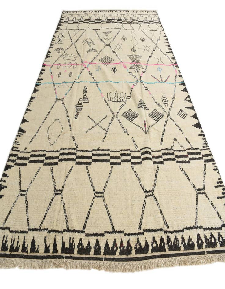 Detail image of 9' 1 x 12' 10  Hand Knotted Moroccan Wool Rug