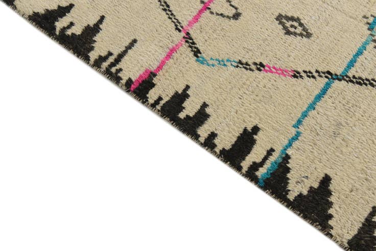 Detail image of 9' 1 x 12' 10 Hand Knotted Moroccan Wool Rug