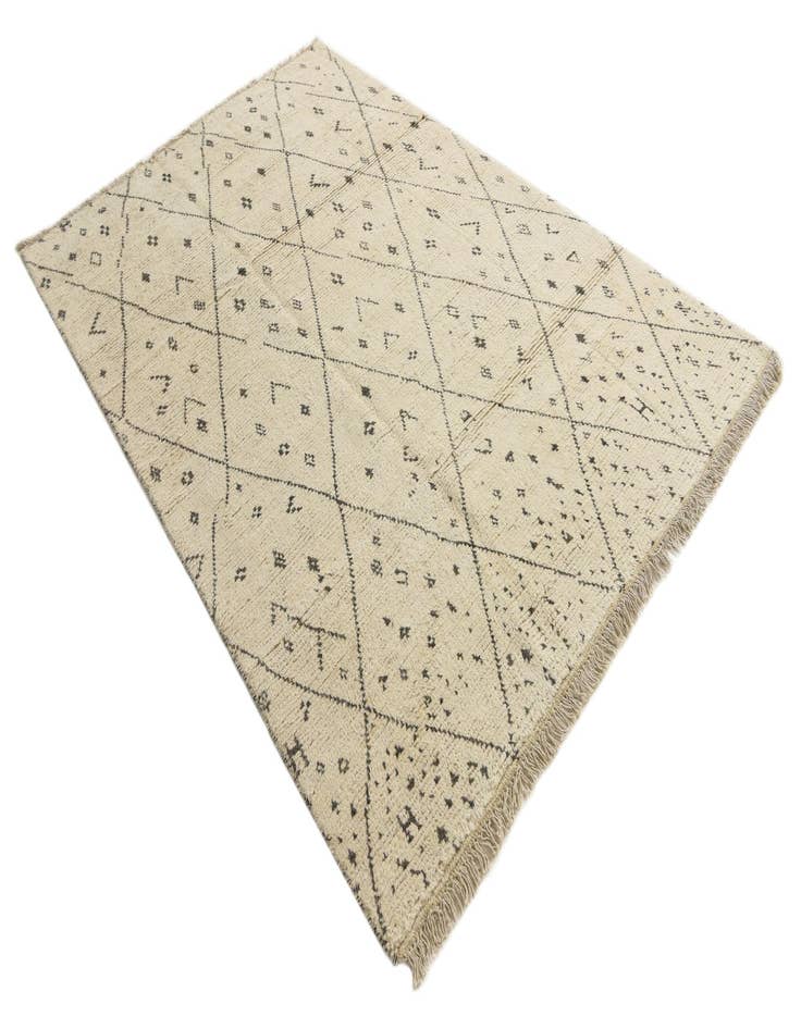 Detail image of 6' 1 x 9' 5  Hand Knotted Moroccan Wool Rug