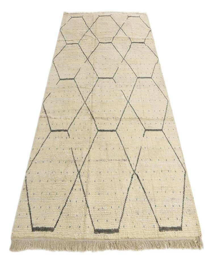 Detail image of 6' 1 x 9' Hand Knotted Moroccan Wool Rug