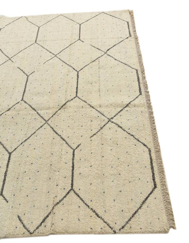 Detail image of 6' 1 x 9' Hand Knotted Moroccan Wool Rug