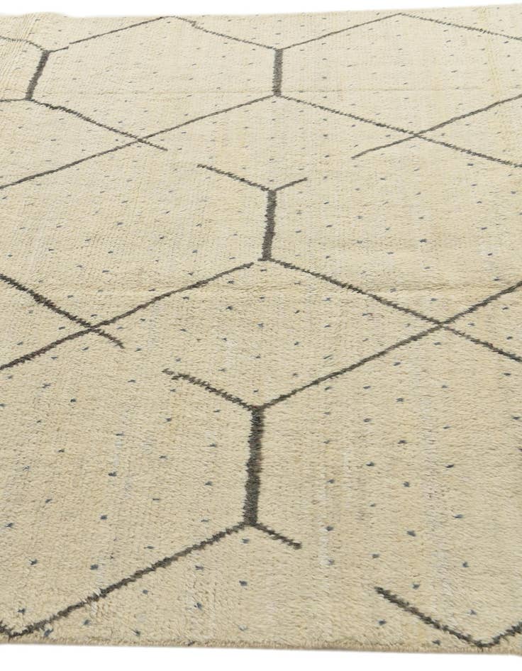 Detail image of 6' 1 x 9' Hand Knotted Moroccan Wool Rug