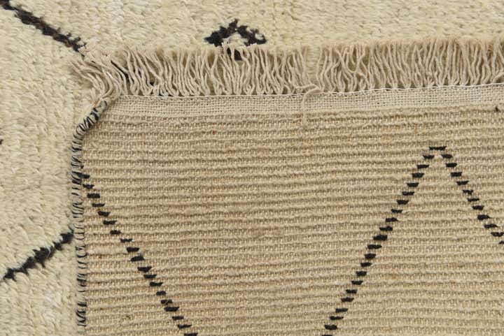 6' x 9' 3 Hand Knotted Moroccan Wool Rug