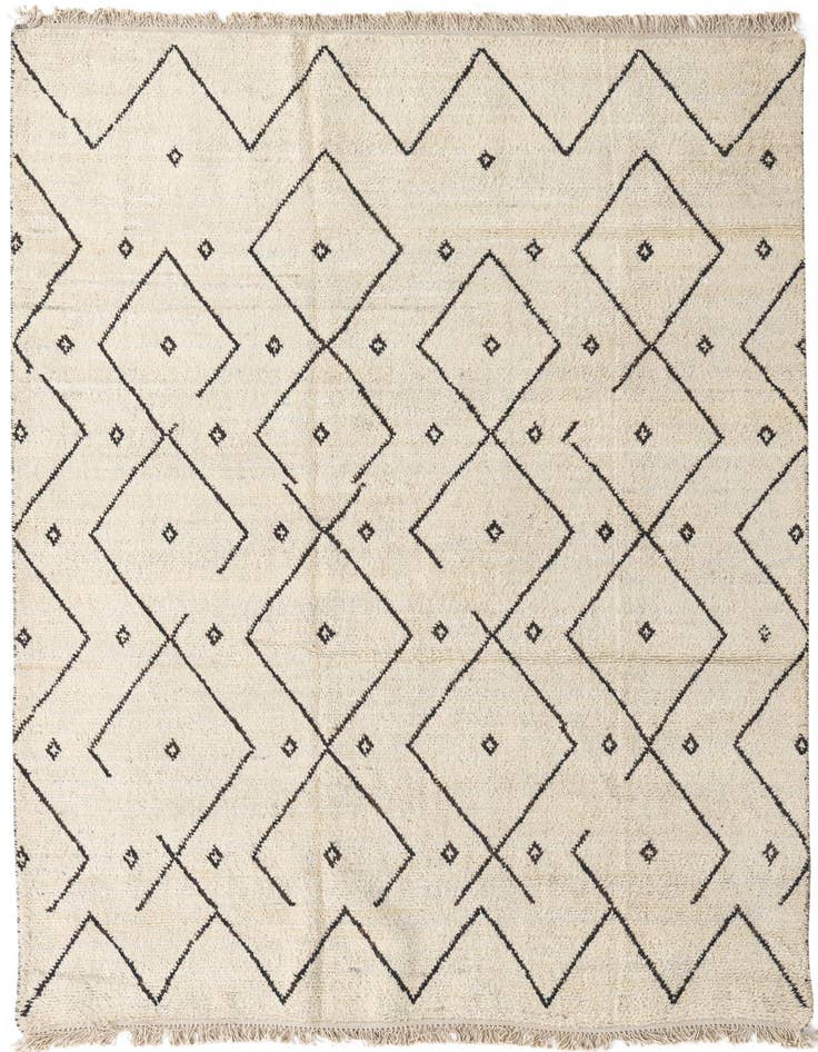 Detail image of 6' x 9' 3 Hand Knotted Moroccan Wool Rug