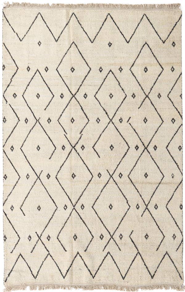 Detail image of 6' x 9' 3 Hand Knotted Moroccan Wool Rug