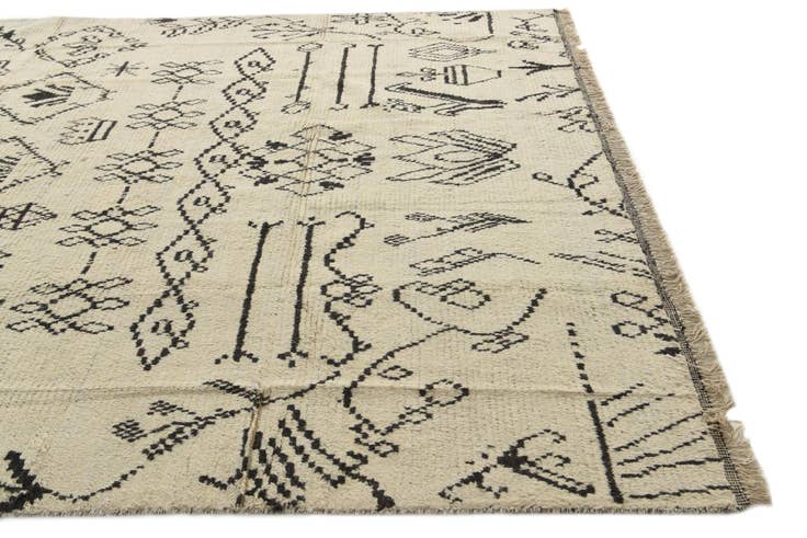 Detail image of 7' 10 x 10' 8 Hand Knotted Moroccan Wool Rug