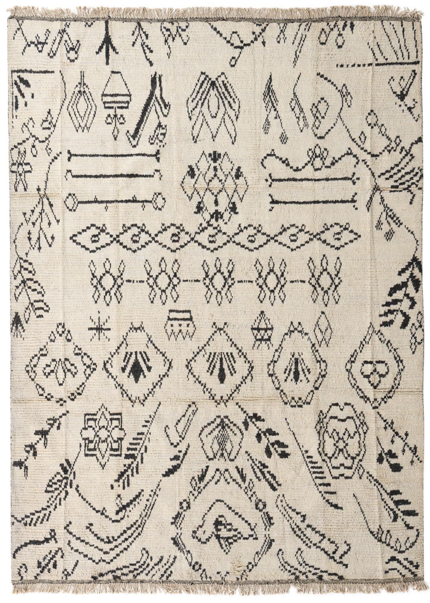 7' 10 x 10' 8 Hand Knotted Moroccan Wool Rug