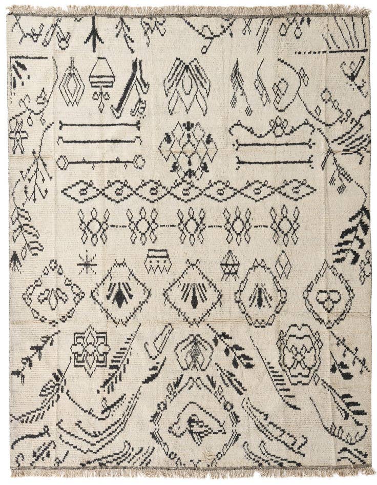 Detail image of 7' 10 x 10' 8 Hand Knotted Moroccan Wool Rug
