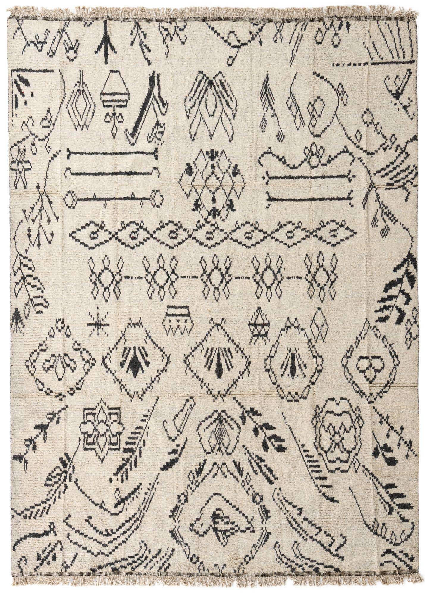 7' 10 x 10' 8 Hand Knotted Moroccan Wool Rug