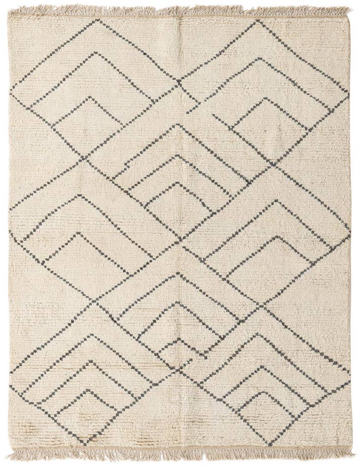 Detail image of 5' x 8' 1 Hand Knotted Moroccan Wool Rug