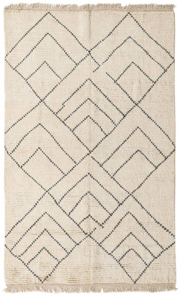 Detail image of 5' x 8' 1 Hand Knotted Moroccan Wool Rug