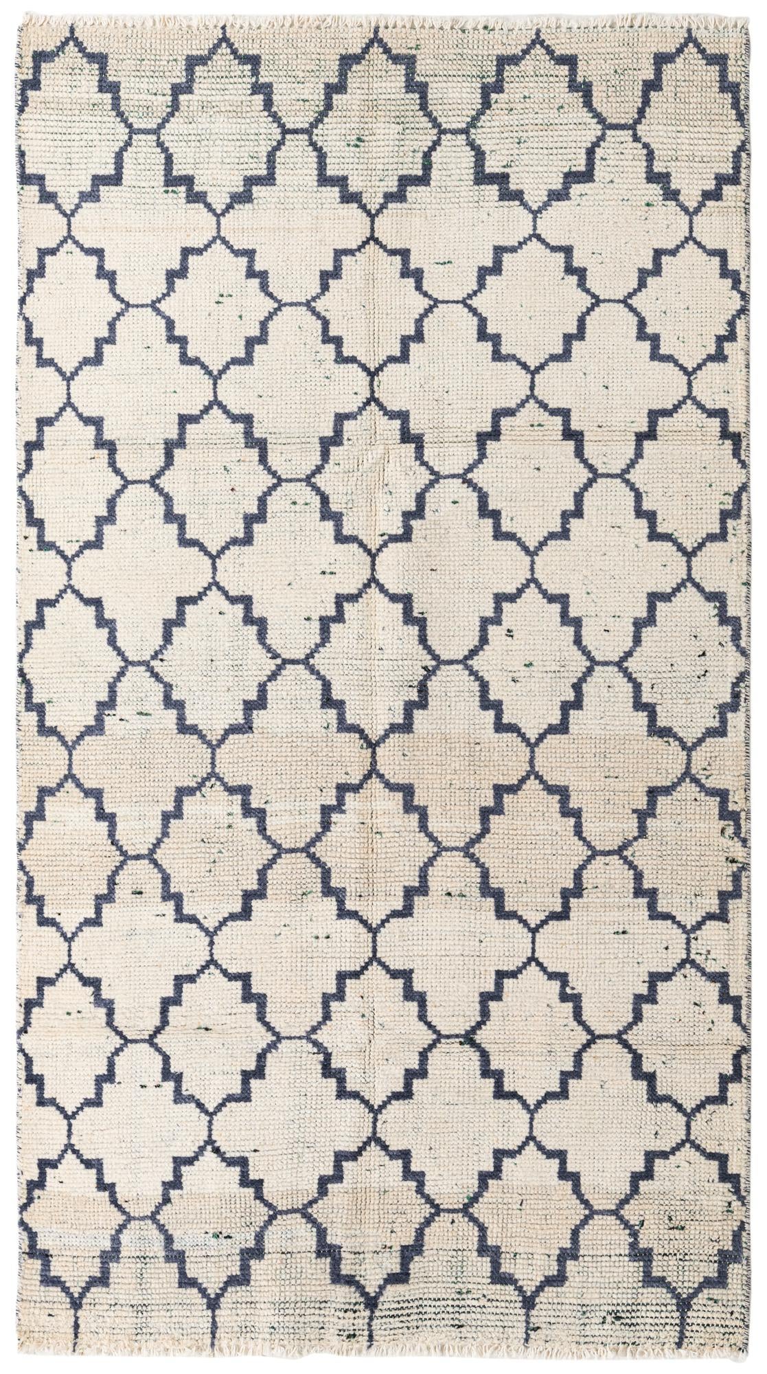 4' 7 x 8' 3 Hand Knotted Moroccan Wool Rug