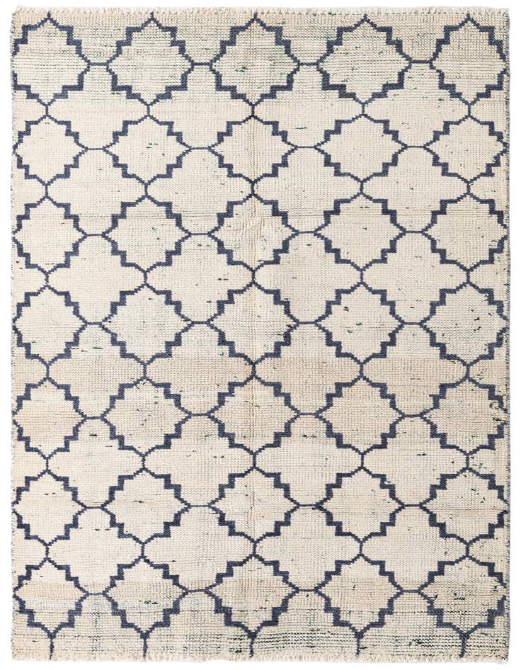 Detail image of 4' 7 x 8' 3 Hand Knotted Moroccan Wool Rug