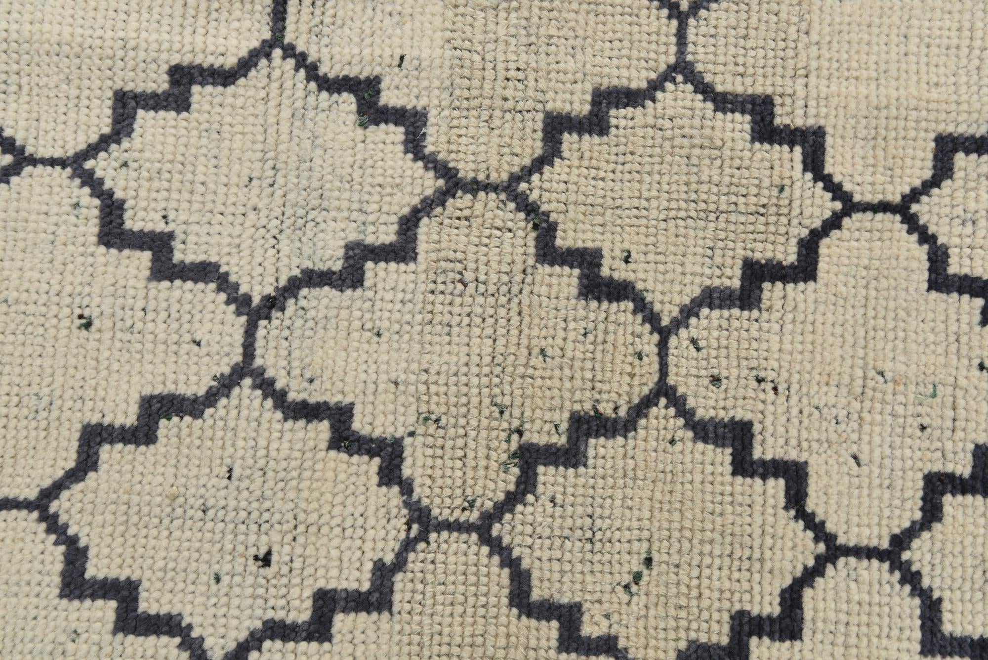 4' 7 x 8' 3 Hand Knotted Moroccan Wool Rug