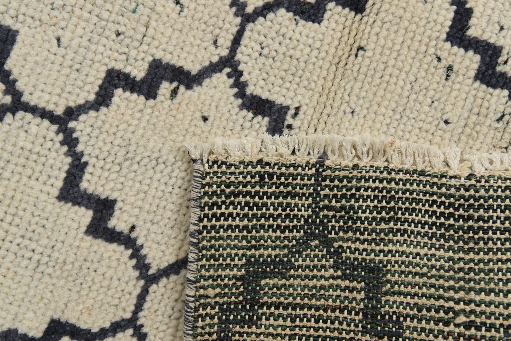 4' 7 x 8' 3 Hand Knotted Moroccan Wool Rug