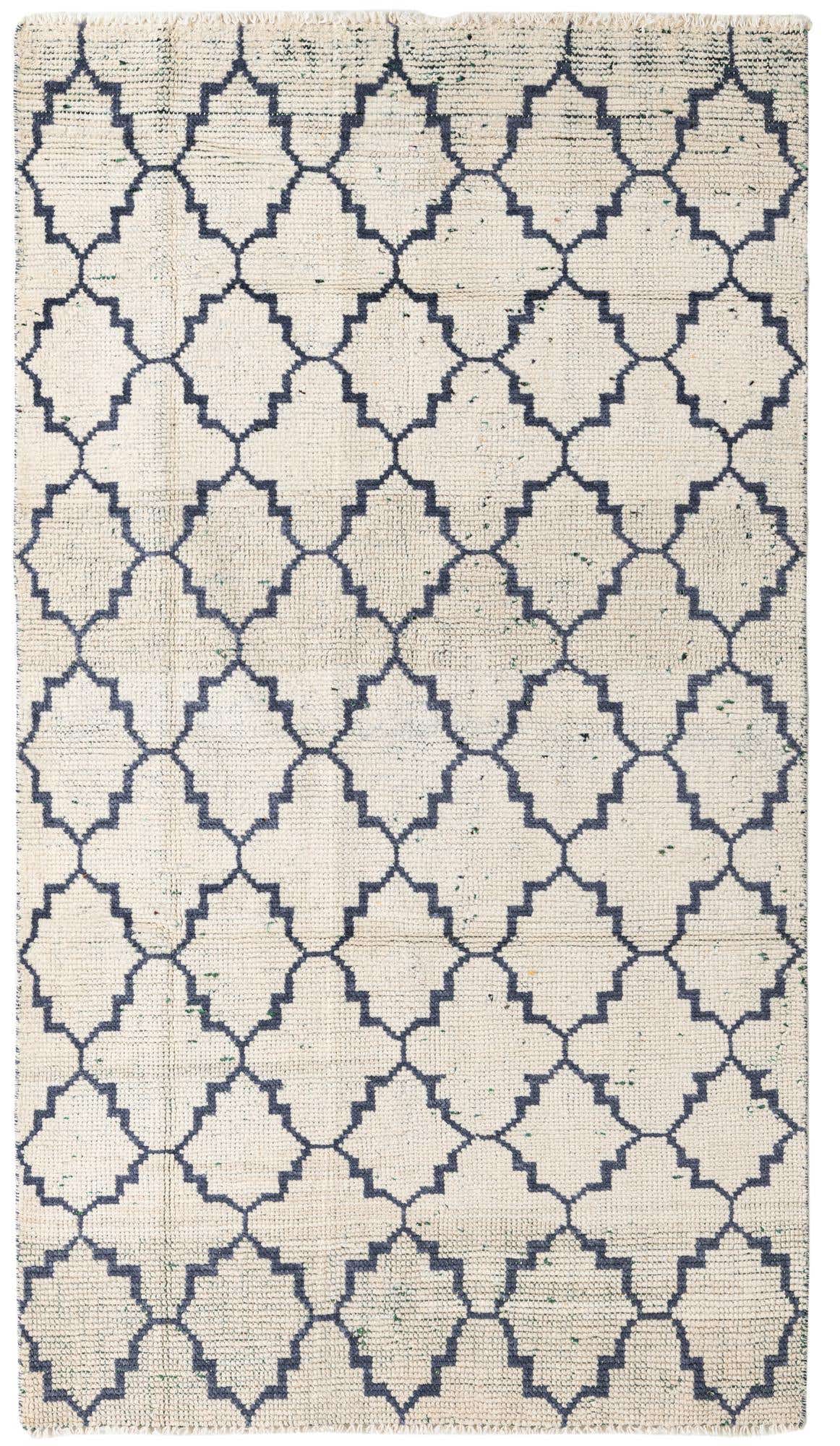 4' 7 x 8' 3 Hand Knotted Moroccan Wool Rug