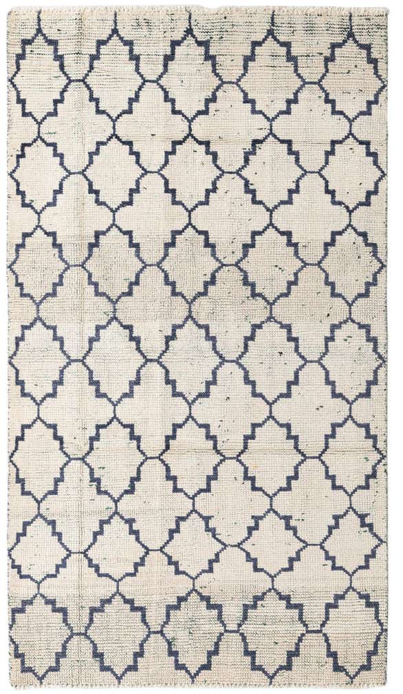 4' 7 x 8' 3 Hand Knotted Moroccan Wool Rug