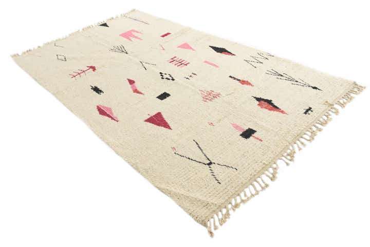 5' 10 x 9' 8 Hand Knotted Moroccan Wool Rug