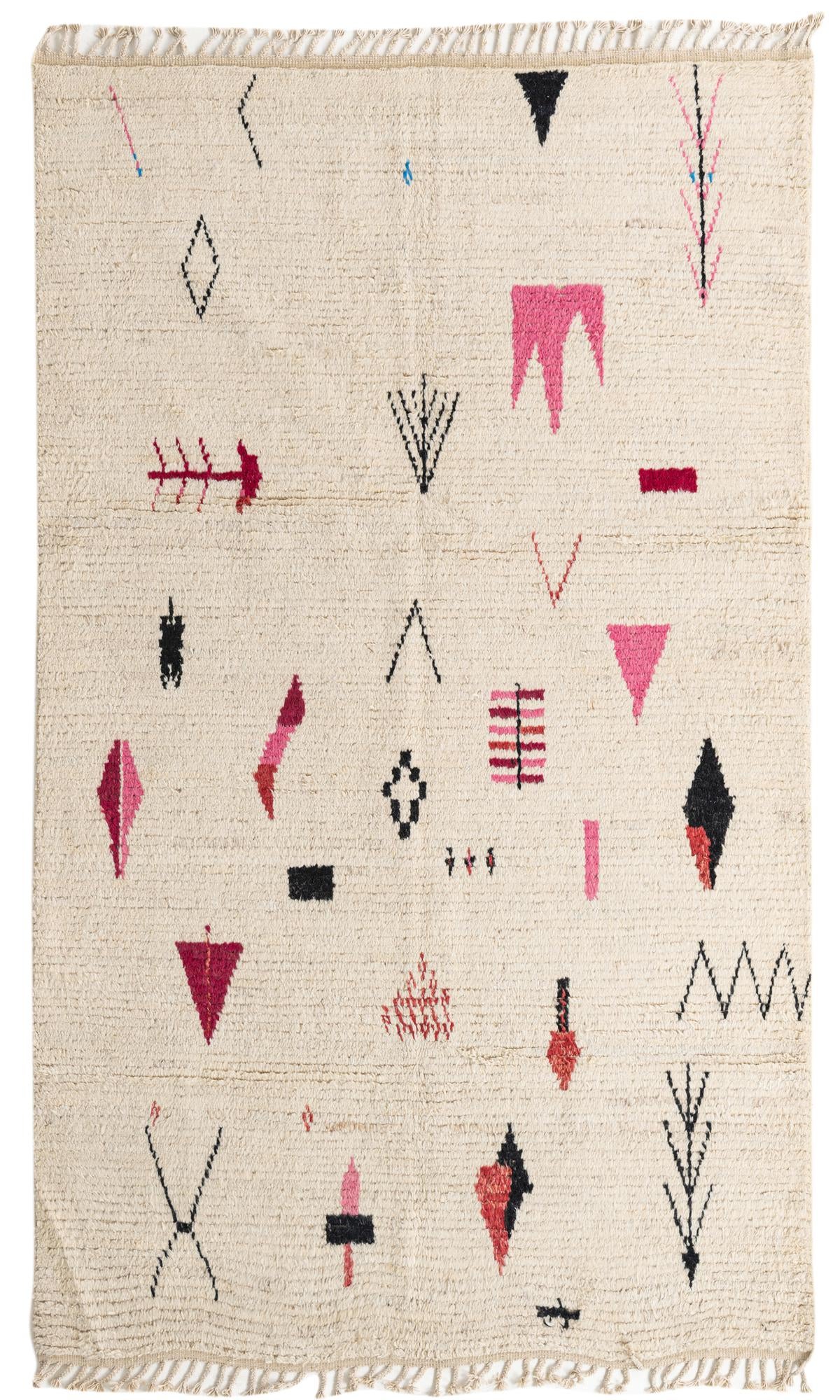 5' 10 x 9' 8 Hand Knotted Moroccan Wool Rug