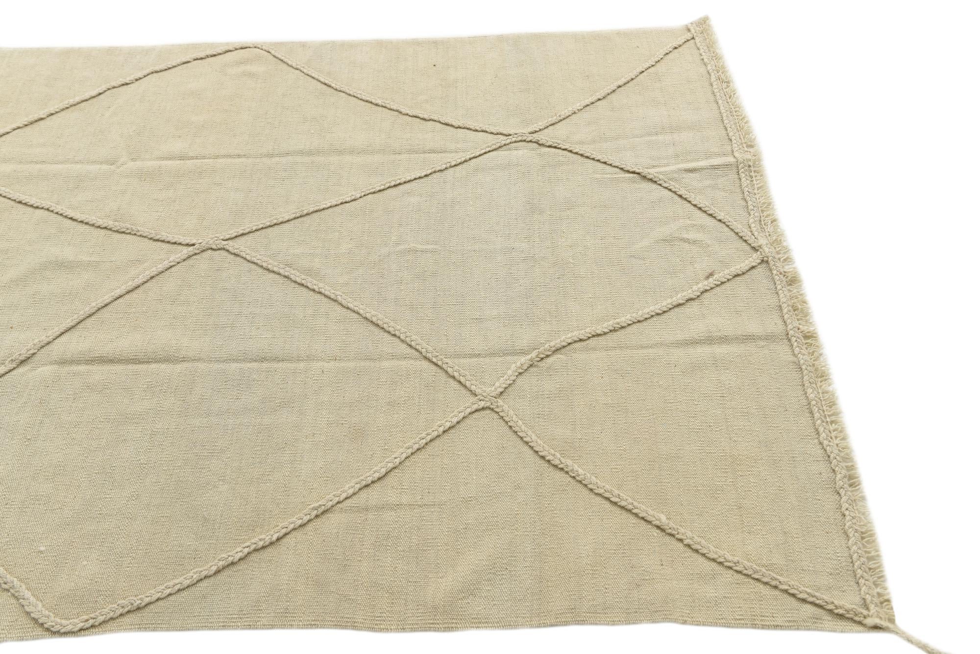 4' 2 x 6' 1 Hand Knotted Moroccan Wool Rug