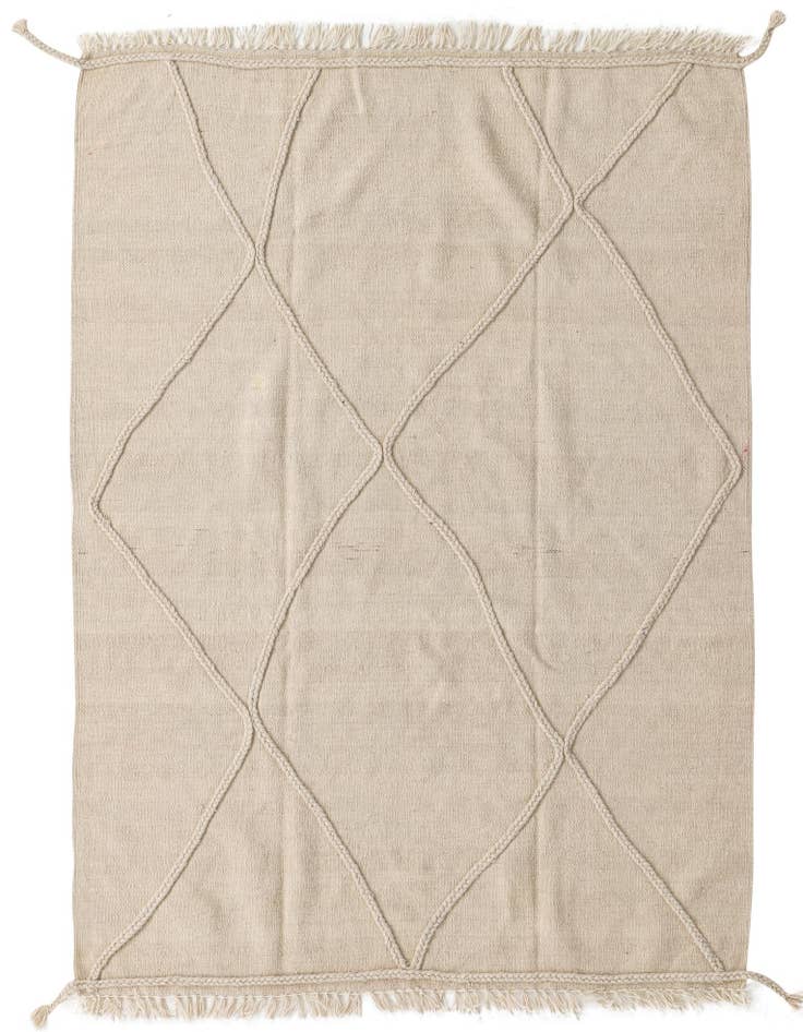 Detail image of 4' 4 x 6' 1 Hand Knotted Moroccan Wool Rug