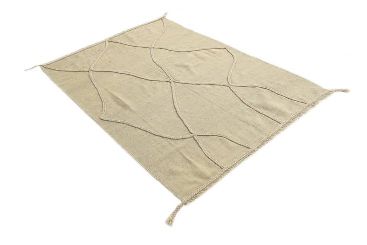 Detail image of 4' 3 x 6' Hand Knotted Moroccan Wool Rug