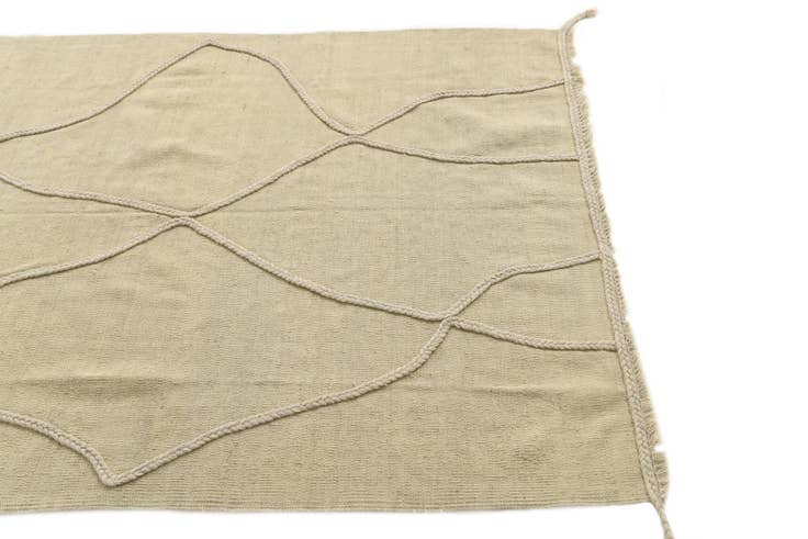 Detail image of 4' 3 x 6' Hand Knotted Moroccan Wool Rug