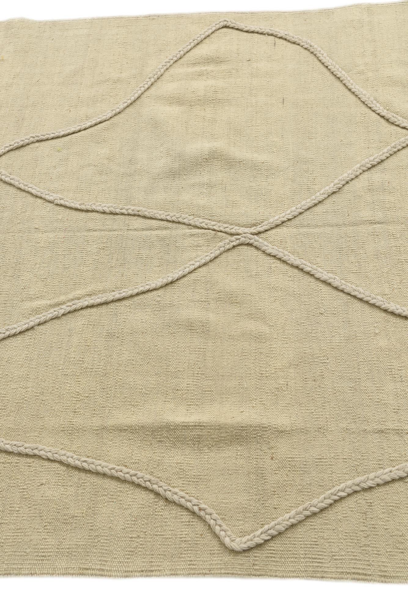 4' 3 x 6' Hand Knotted Moroccan Wool Rug