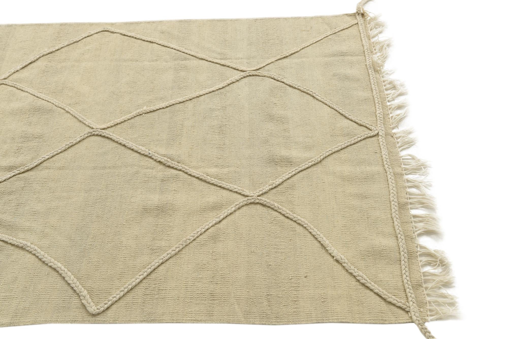 3' 7 x 4' 9 Hand Knotted Moroccan Wool Rug