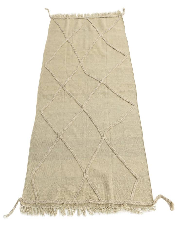 Detail image of 3' 5 x 5'  Hand Knotted Moroccan Wool Rug